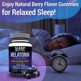 Close-up of Sleep Soundly Melatonin and Magnesium Gummies showing berry gummies