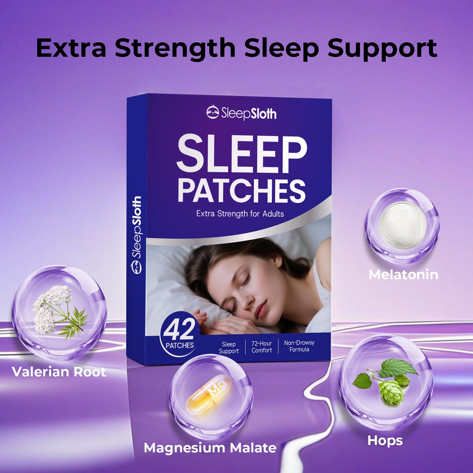Close-up of SleepSloth Sleep Patch with natural ingredients