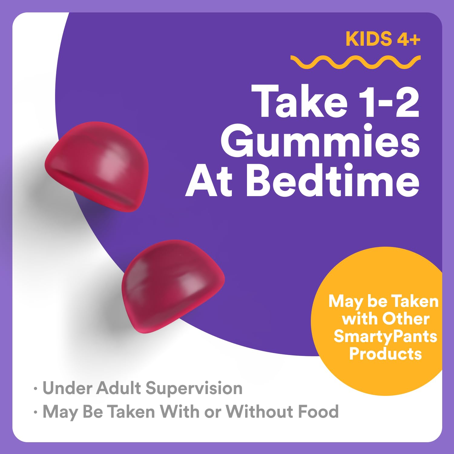Close-up of SmartyPants Kids Sleep Melatonin gummy