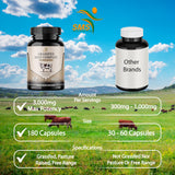Close-up of SMSHEALTHPRODUCTS.com Beef Organ Complex Capsules