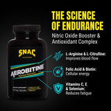 Close-up of SNAC Aerobitine Nitric Oxide Capsules showing veggie capsules