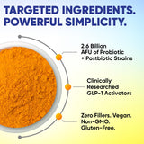 Close-up of Snappy Scripts GLP-1 Probiotic capsules
