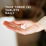 Close-up of Solgar Calcium Magnesium Plus Zinc tablets