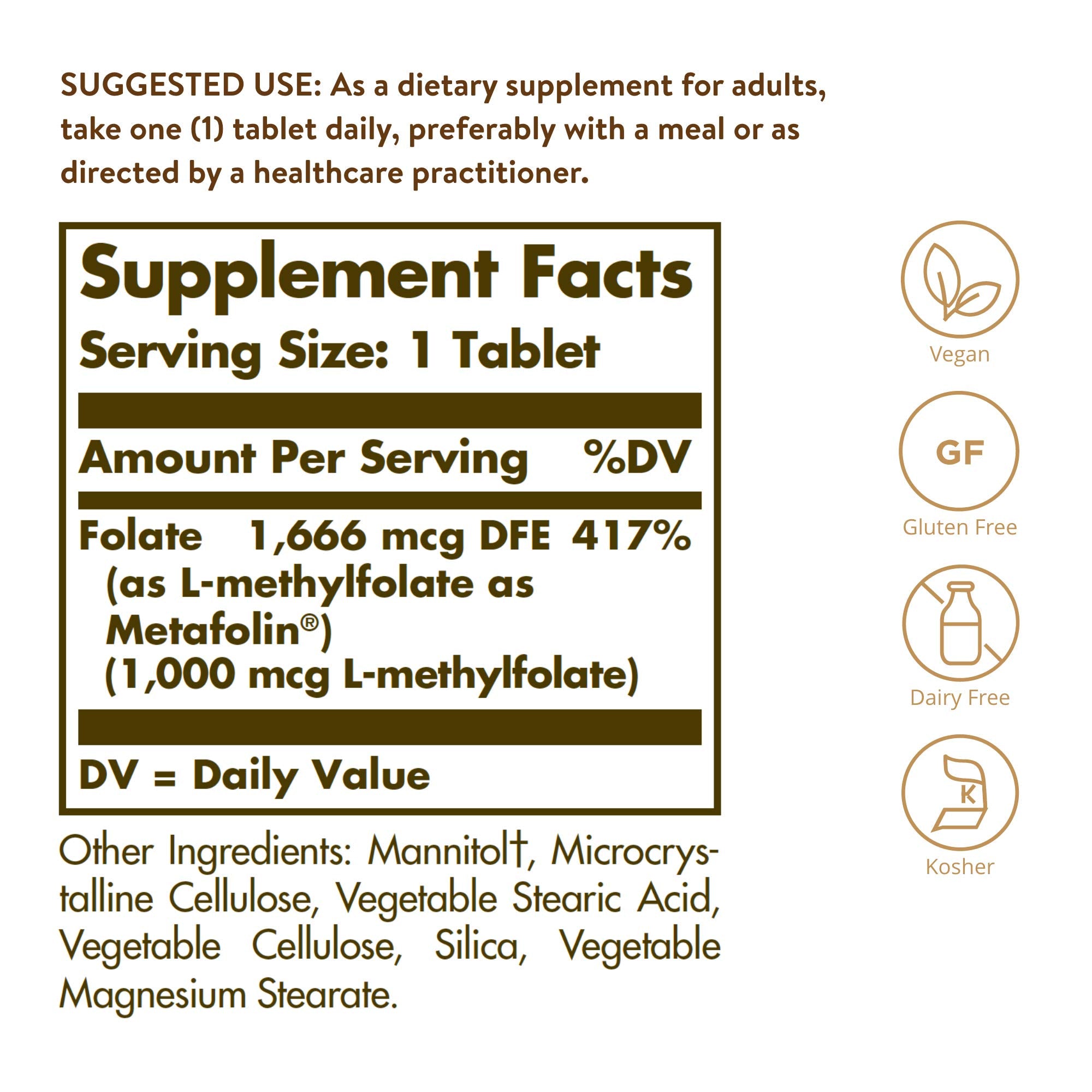 Close-up of Solgar Folate Capsules showing capsule details