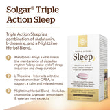 Close-up of Solgar Triple Action Sleep Supplement tablets