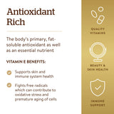 Close-up of Solgar Vitamin E 200 IU softgel