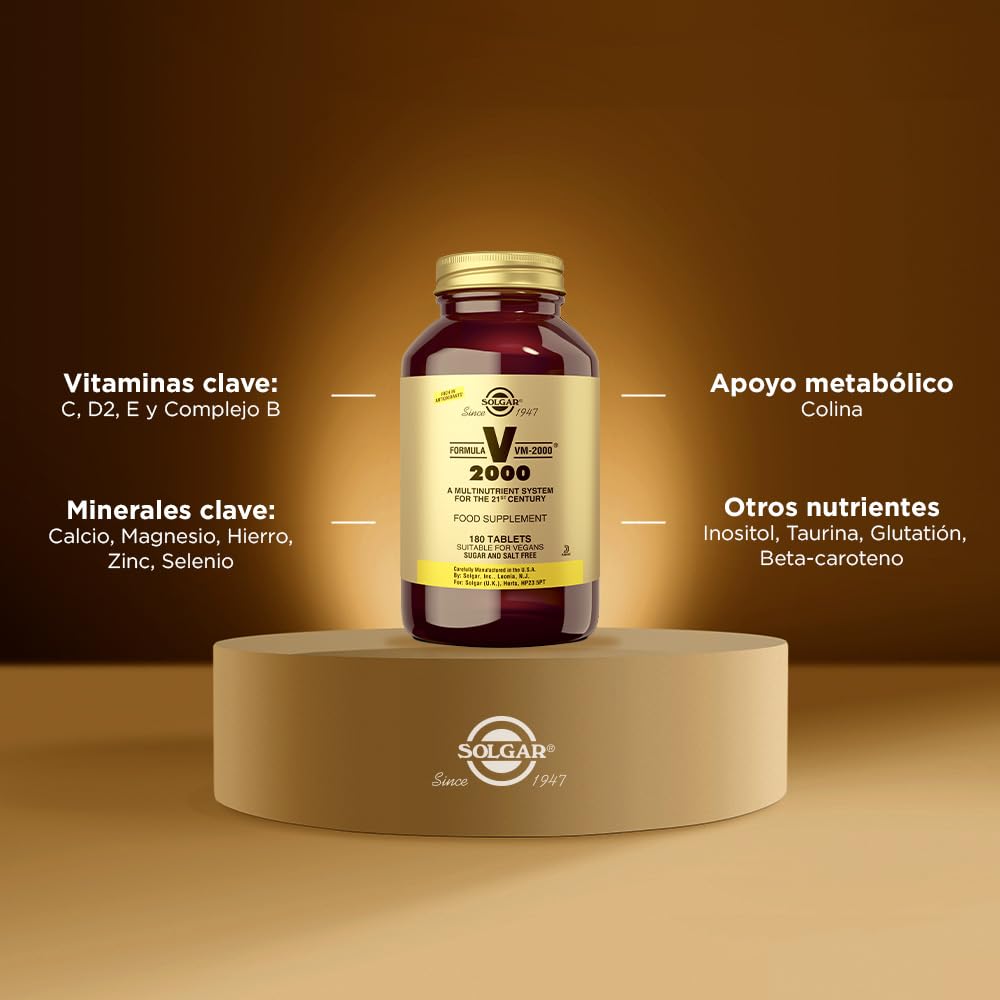 Close-up of Solgar VM-2000 Multinutrient Tablets