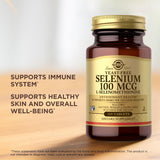 Close-up of Solgar Yeast-Free Selenium tablets