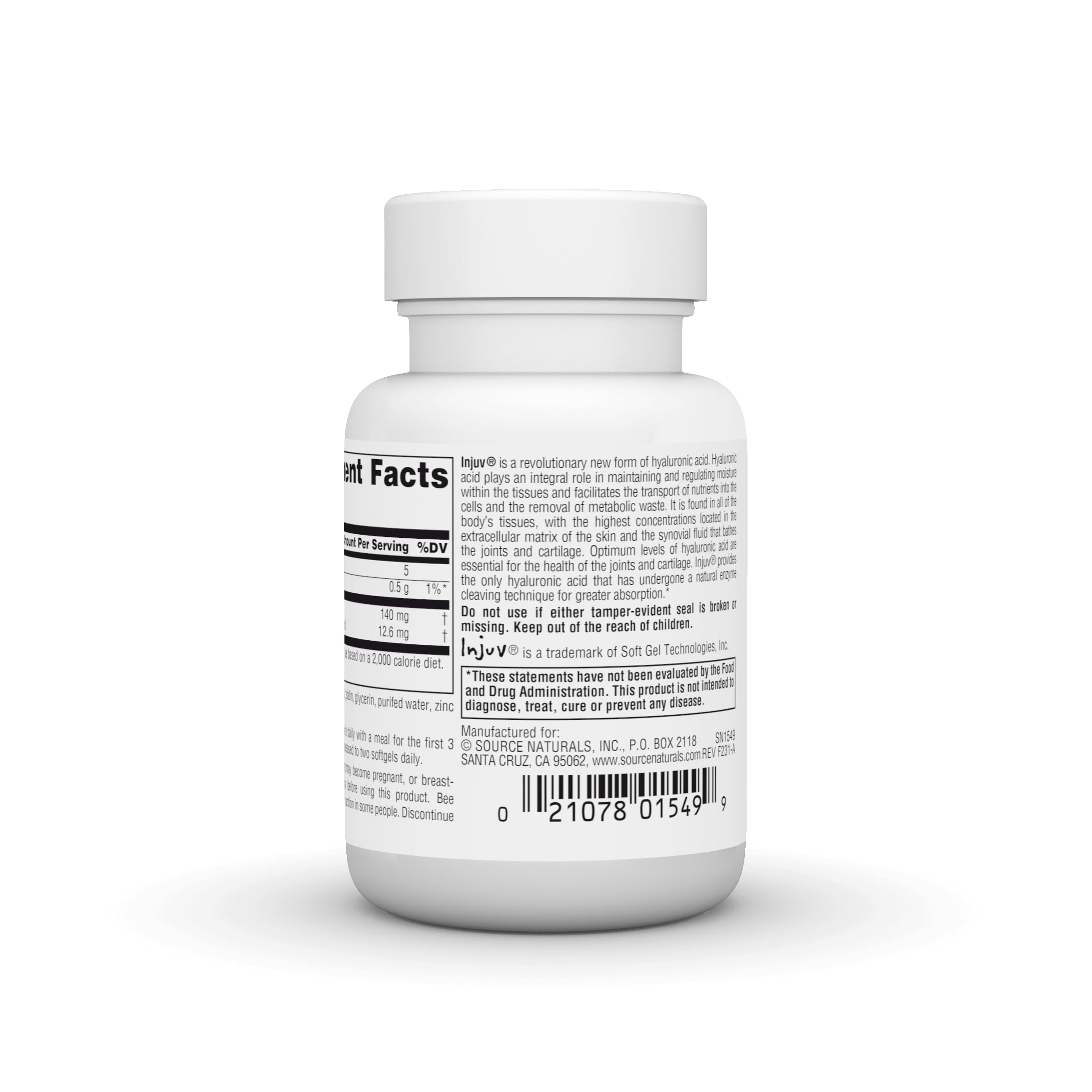 Close-up of Source Naturals Hyaluronic Acid Softgel