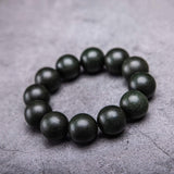 Close-up of Spirit Lavender Bracelet showcasing Agarwood and Sandalwood