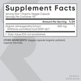 Close-up of Sports Research Ashwagandha 600mg Organic Veggie Capsules