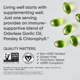 Close-up of Sports Research Garlic & Parsley Oil Veggie Softgels