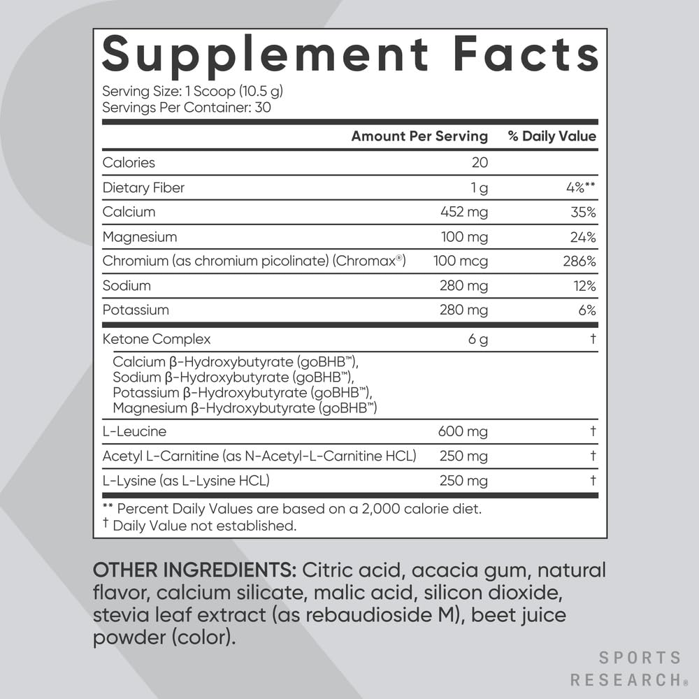 Close-up of Sports Research Keto Plus Powder Raspberry Lemonade