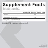 Close-up of Sports Research L-Glutamine Powder texture