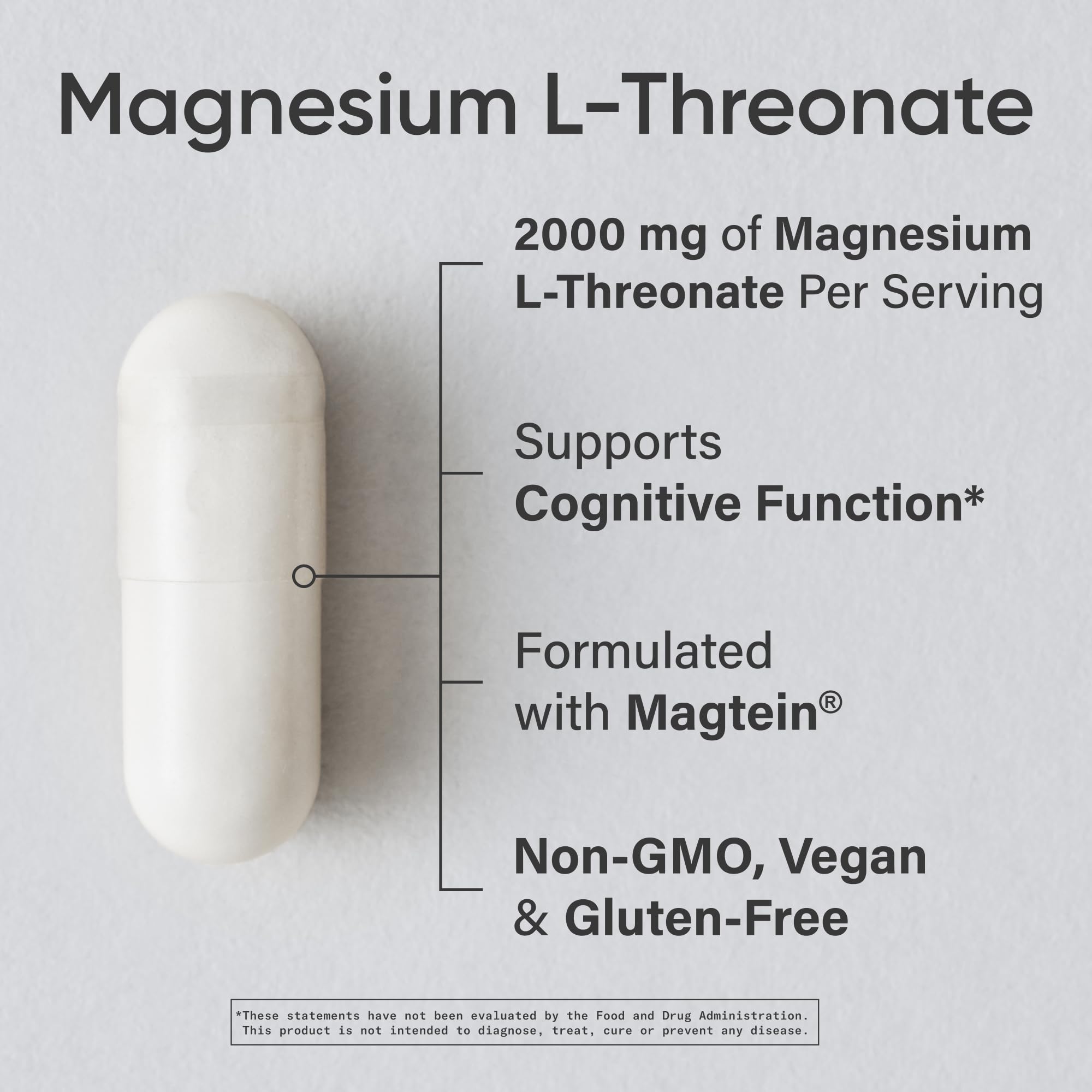 Close-up of Sports Research Magnesium L-Threonate capsule