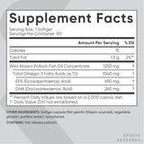 Close-up of Sports Research Omega-3 Fish Oil softgel