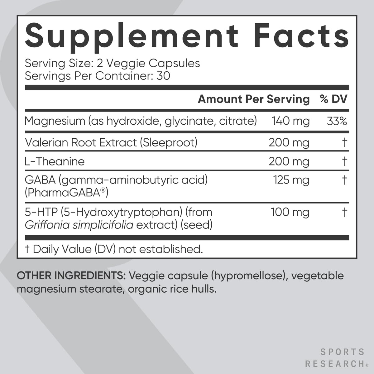 Close-up of Sports Research Sleep Complex capsules