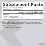 Close-up of Sports Research Vegan Vitamin D3 softgel