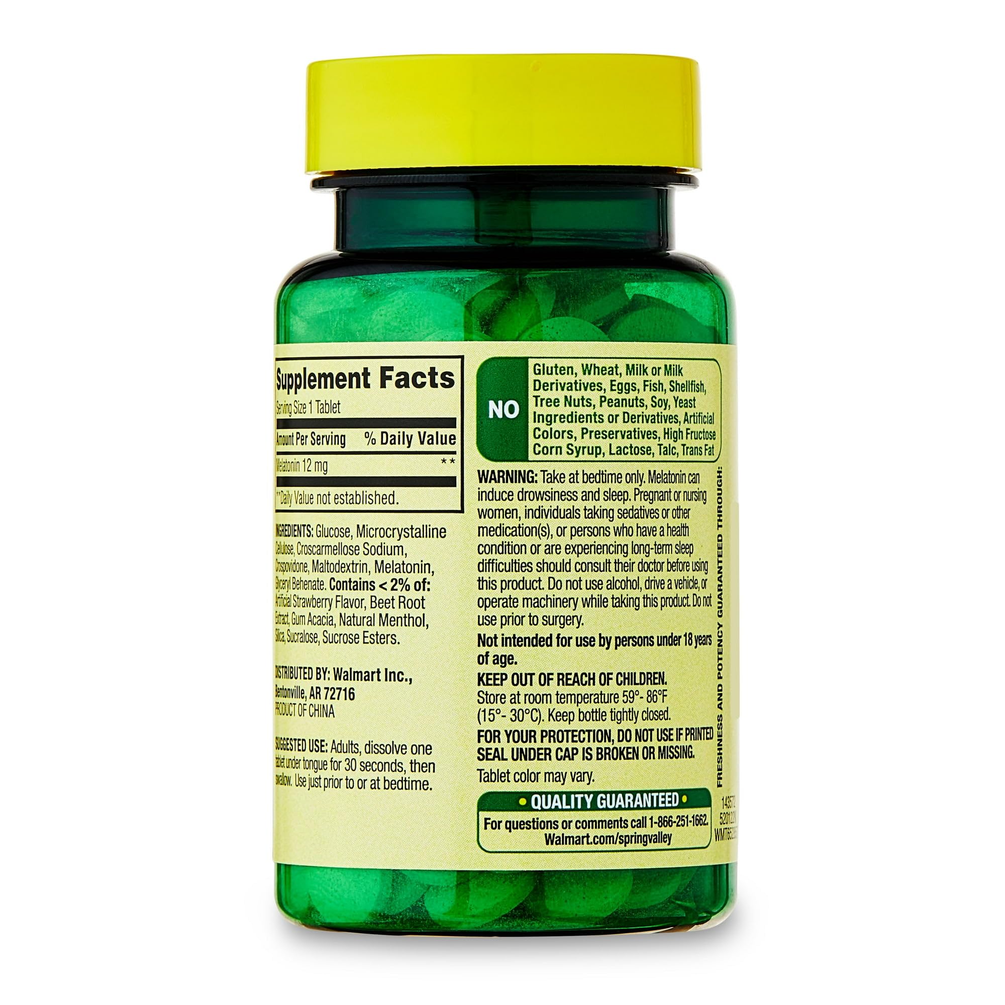 Close-up of Spring Valley Melatonin Gummies strawberry flavour