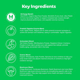 Close-up of Steve Harvey's L'Evate You Vitality Daily Greens Chocolate powder