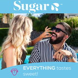 Close-up of SUGAR SPLASH Miracle Berry tablet on tongue