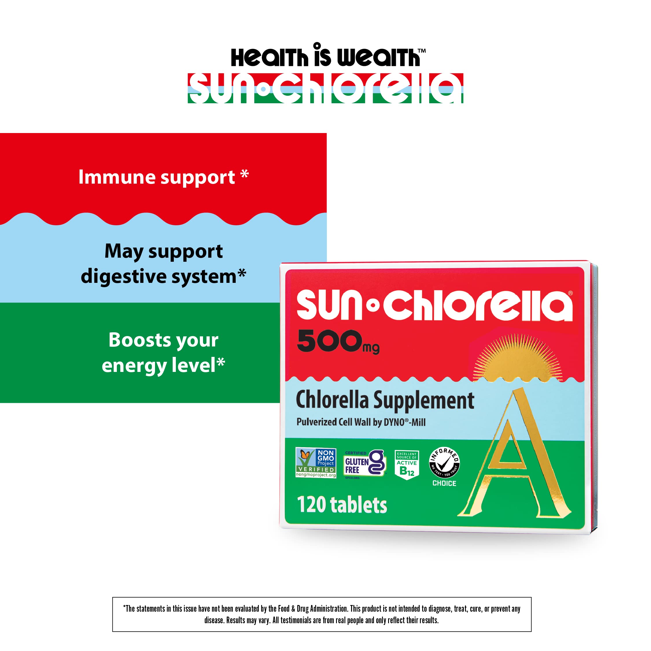 Close-up of Sun Chlorella Chlorella Tablets