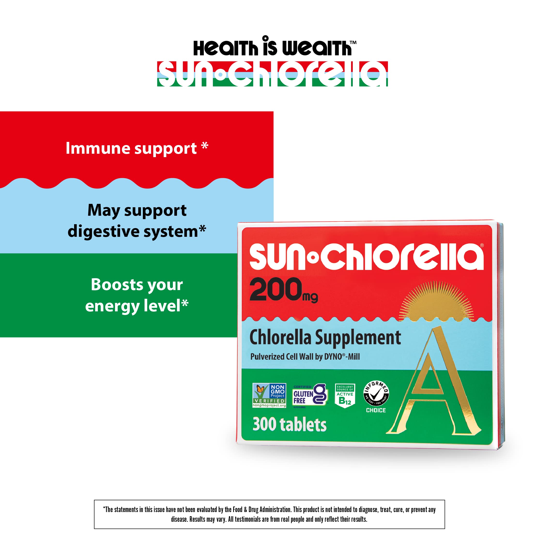 Close-up of Sun Chlorella Chlorella Tablets showing texture