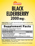 Close-up of Sundance Sambucus Black Elderberry Capsules showing quick release capsules