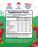 Close-up of SUNNY SAM Magnesium Gummies raspberry flavour