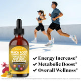 Close-up of Superfood MD Maca Root Drops liquid drops
