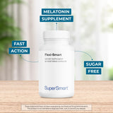 Close-up of Supersmart Melatonin 2.5mg tablet with mint flavour
