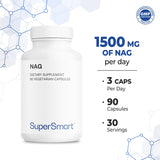 Close-up of Supersmart N-Acetyl Glucosamine capsules