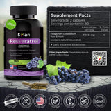 Close-up of SYLAN Resveratrol 1000mg Capsules