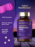 Close-up of Tahoe Nutritionals Melatonin 12mg tablet