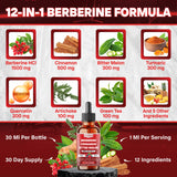 Close-up of Tenmido Berberine Liquid Drops dropper