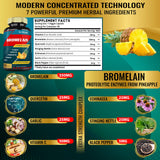 Close-up of Tenmido Bromelain capsule
