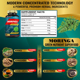 Close-up of Tenmido Moringa Capsules showing capsule size