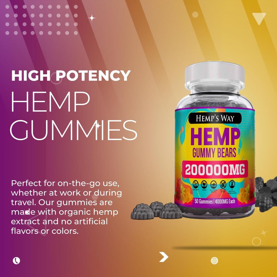 Close-up of The CBD Project Hemp Gummies