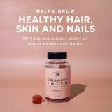 Close-up of The Elderberry Co. Biotin Gummies showing texture