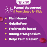 Close-up of The Feel Great Vitamin Company Kids Magnesium Calm Gummies