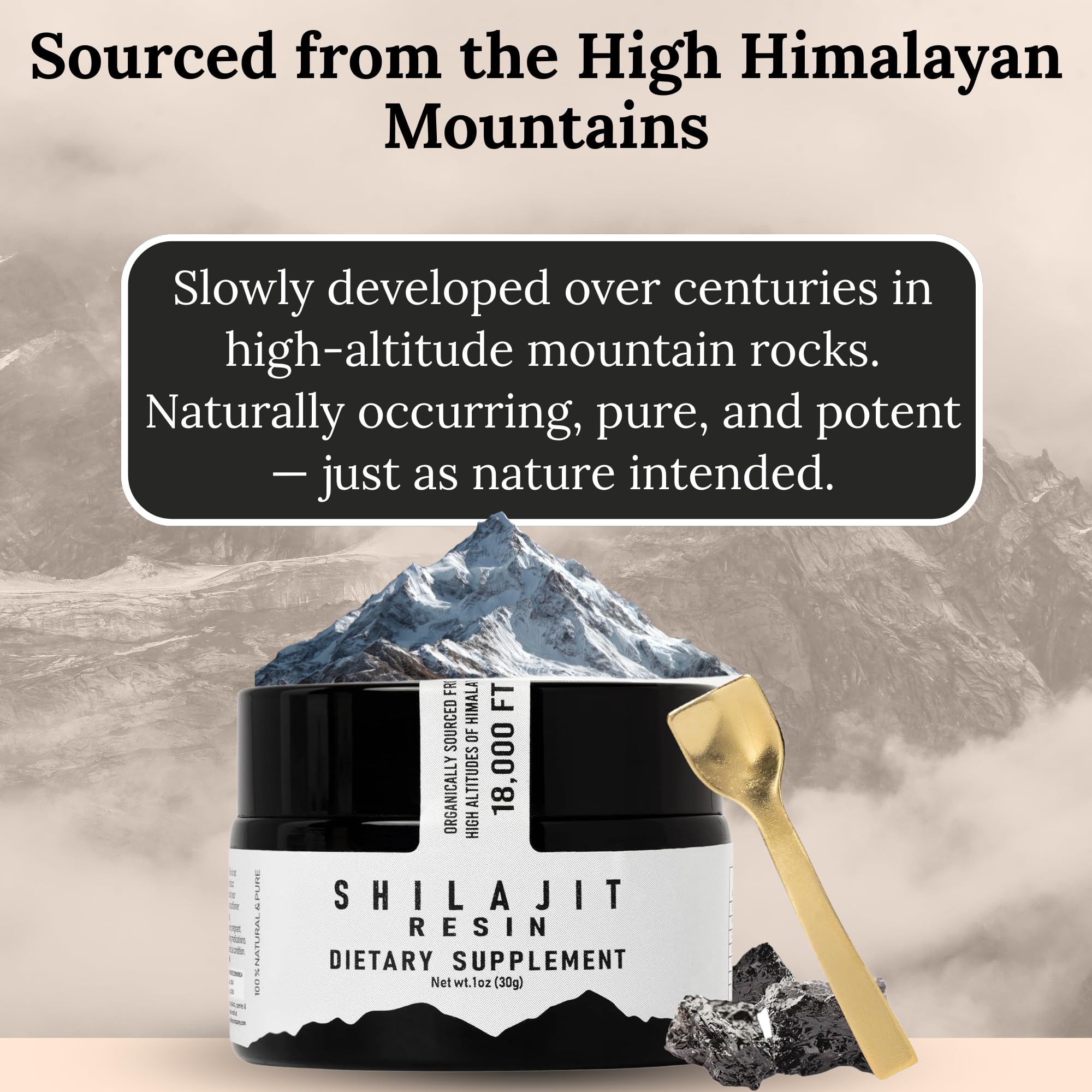 Close-up of The Goodbye Company Shilajit Resin texture