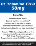Close-up of The One Pill Integrative Healing Vitamin B1 Thiamine TTFD 50mg Capsules