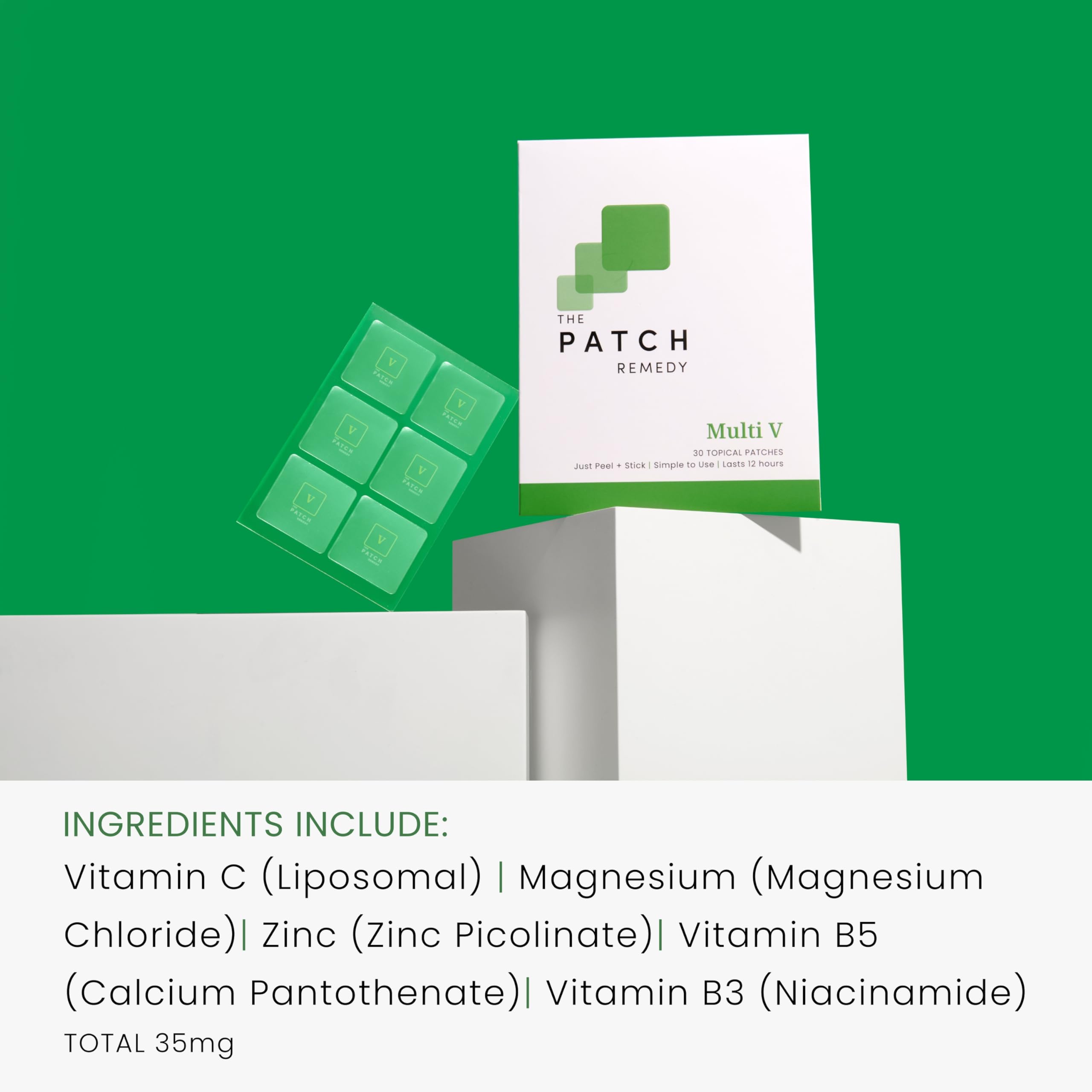Close-up of The Patch Remedy Blended Vitamin & Mineral Supplement Patches
