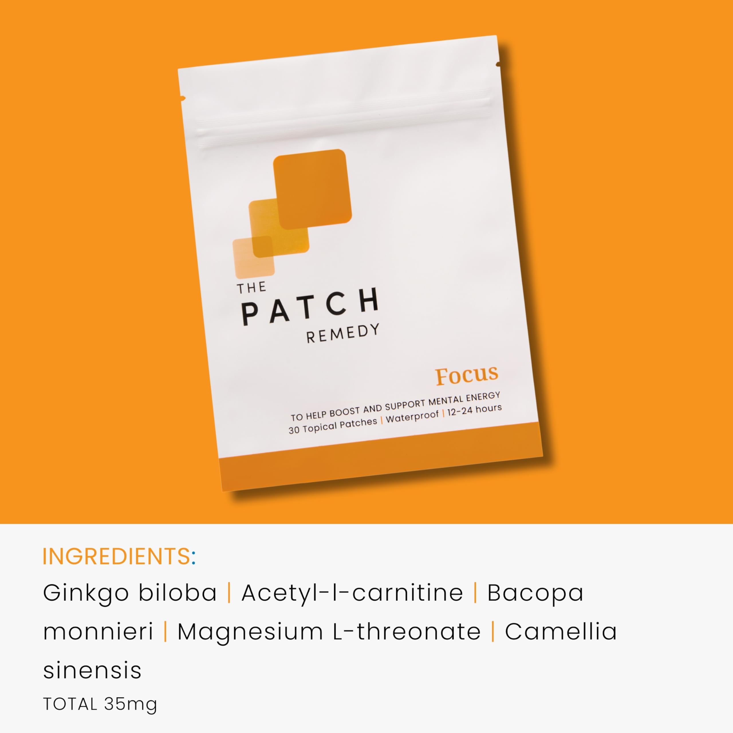 Close-up of The Patch Remedy Ginkgo Biloba Patches on clean skin