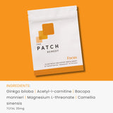 Close-up of The Patch Remedy Ginkgo Biloba Patches on clean skin