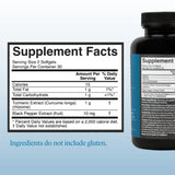 Close-up of The 'Pause Life Turmeric Softgels softgel