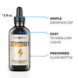 Close-up of Think Above Vitamin B1 Liquid Drops dropper