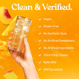 Close-up of Third Nature Calm Drink Powder Peach Mango ingredients