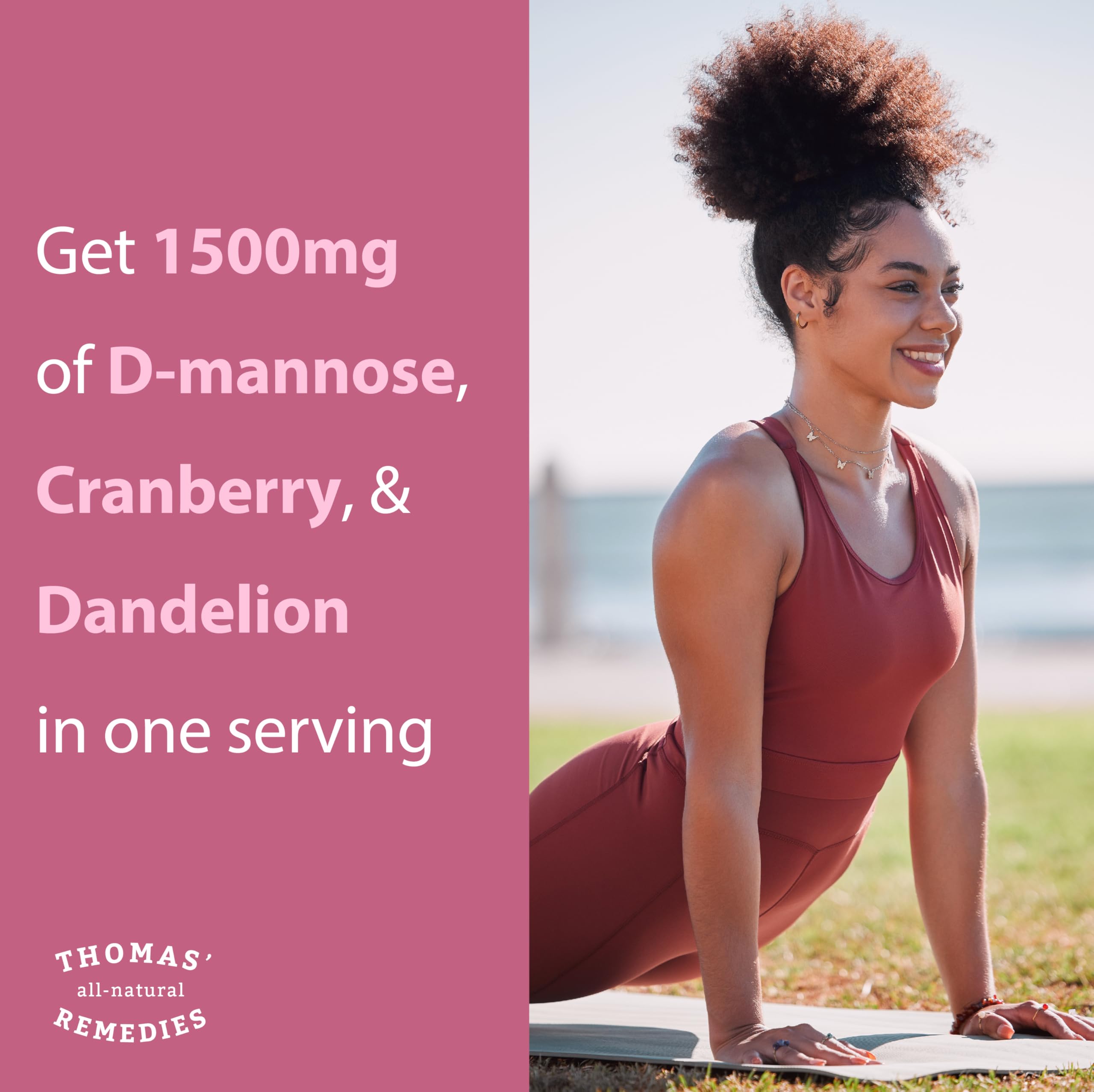 Close-up of Thomas' Cranberry Supplement capsules
