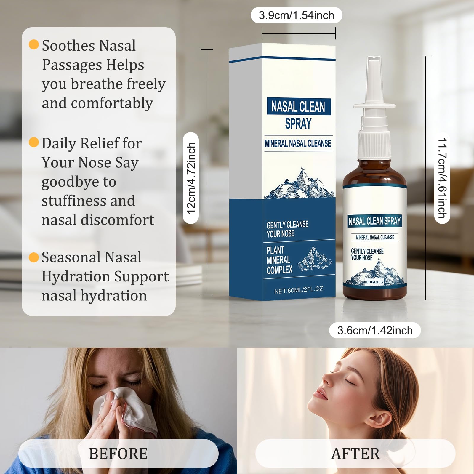 Close-up of Timeno Nasal Care Spray nozzles